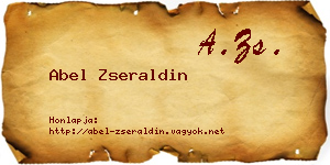 Abel Zseraldin névjegykártya